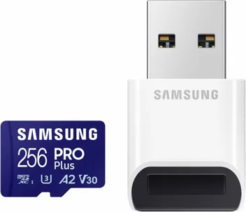 Pro Plus 256GB microSD Memory Card (Up to 180MB/s) + Card Reader
