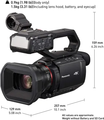 X1500 4K Professional Camcorder with 24X Optical Zoom, HC-X1500