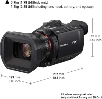 X1500 4K Professional Camcorder with 24X Optical Zoom, HC-X1500