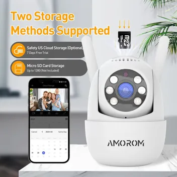 Amorom AM-P1 WiFi Motion Detection Home Security Camera