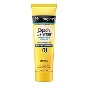 Beach Defense Water Resistant Sunscreen Body Lotion with Broad Spectrum SPF 70, 1 Fl Oz ()