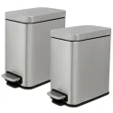 Qualiazero 1.3-Gallon Slim Step-on Bathroom Trash Can