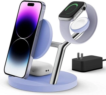 Zechin 5-in-1 MFi Certified Wireless Charging Station (iPhone, Apple Watch, Air Pods)