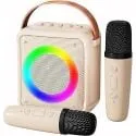 Ankuka Kids Mini Karaoke Machine with 2x Wireless Microphones