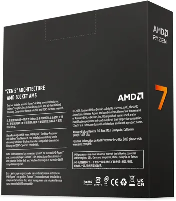 Ryzen 7 9700X 8-Core 16-Thread AM5 Unlocked Desktop Processor CPU