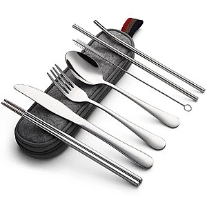 8pcs Travel Utensils Set