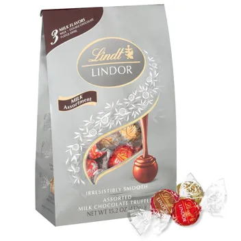 LINDOR Milk Chocolate Candy Truffles, 15.2 oz. Bag