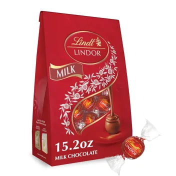 LINDOR Milk Chocolate Candy Truffles, 15.2 oz. Bag