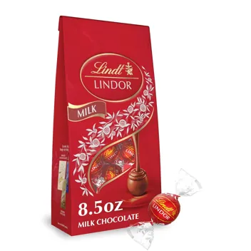 LINDOR Milk Chocolate Candy Truffles, 15.2 oz. Bag