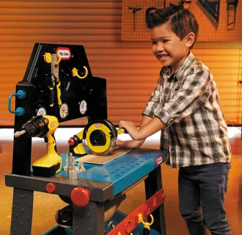 2-in-1 Buildin' to Learn Motor/Wood Workshop (w/ 50+ Accessories)