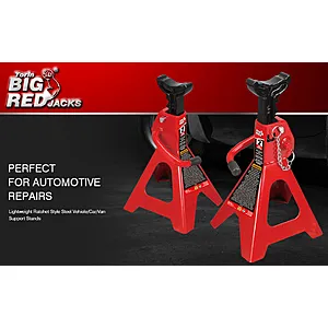 Big Red Steel Car Jack Stands 2 Ton (4,000 lb) Capacity, 1 Pair Amazon