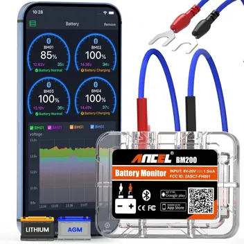 BM200 12V Bluetooth Car Battery Monitor & Tester