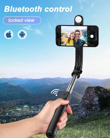 Befame 55" Smartphone Tripod & Selfie Stick with Built-in Light, Remote