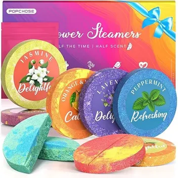 Popchose Aromatherapy Essential Oil Shower Steamers (8-Scents)