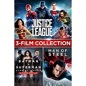 Justice League + Batman v Superman: Dawn of Justice Ultimate Edition + Man of Steel 3-Film Collection (Digital 4K UHD) iTunes