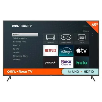 onn. 65" 4K HDR Roku Smart TV (100012587)