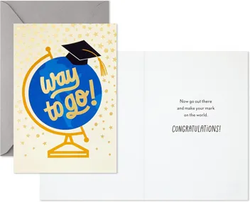 Graduation Cards with Envelopes (Way to Go)