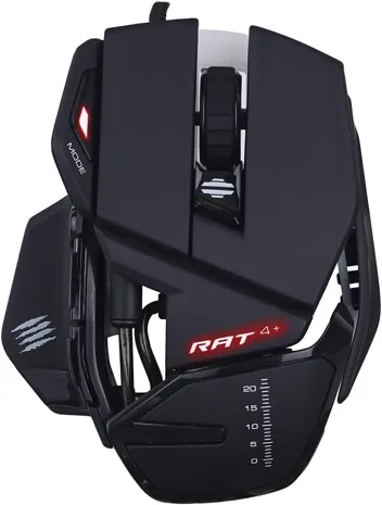 Catz The Authentic R.A.T. 4+ Optical Gaming Mouse, Black