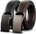 Truyis Men's 44" x 1-3/8" Leather Ratchet Belt