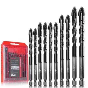 3/16-1/2" Masonry Drill Bit Set (10-Piece)