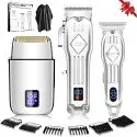 3-Piece Cordless Electric Hair Clippers & Trimmer Set