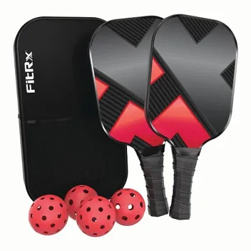 FitRx Fiberglass Pickleball Set with 2 Pickleball Paddles