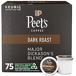 [S&S]: 75-Count Major Dickason's Blend K-Cup Coffee Pods (Dark Roast)