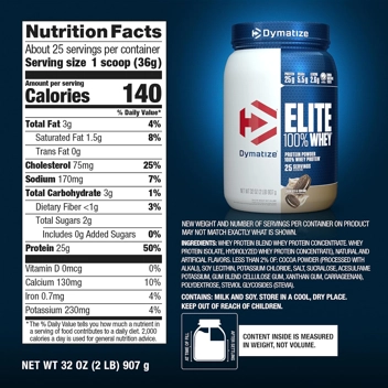 Elite 5lbs 100% Whey Protein Powder (Vanilla)