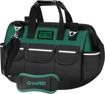 Grenpro 14" Large Heavy Duty Tool Bag With Wide Mouth