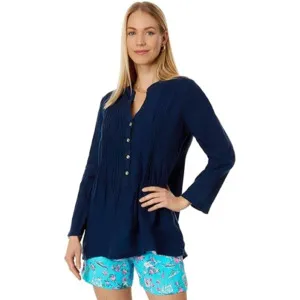 Pulitzer Sarasota Linen Tunic (True Navy)