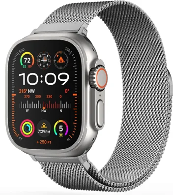 Stainless Steel Milanese Loop Band for Apple Watch (Silver)