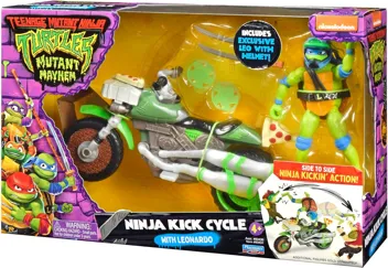 Teenage Mutant Turtles: Mutant Mayhem Kick Cycle with Exclusive Leonardo Figure