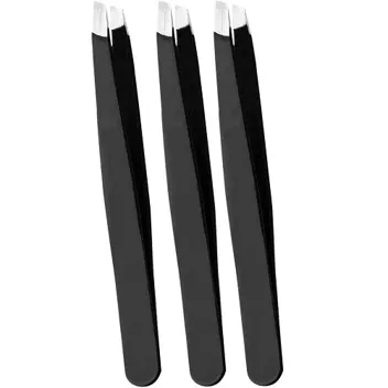 Dtdnzkn Stainless Steel Slant Tweezers (3-Piece)