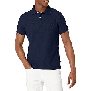 Modern Fit Short Sleeve Polo T-Shirt (Navy/ White/ Royal)