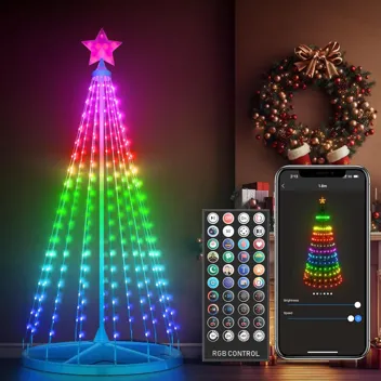 6.8ft 295-LED Smart Color Changing Artificial Tree Light