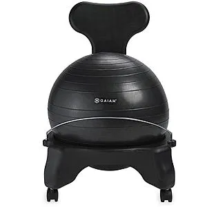 52cm Classic Balance Ball Premium Ergonomic Stability Ball Chair (Black)