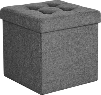 Foldable Storage Ottoman Bench 15 x 30 x 15 Inch