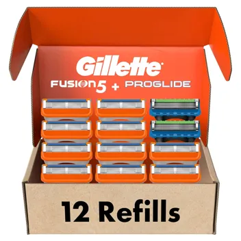 Mens Fusion5 Cartridges Razor Blade Refills (10-Count) + ProGlide Cartridges (2-Count)