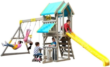 KidKraft Seacove Playset/Swing Set w/ 48" Slide