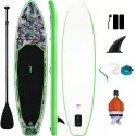 11ft Inflatable Ultra-Light Stand Up Paddle Board Kit (Black Green)