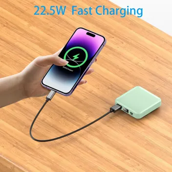 Ummz M12 12,000mAh 22.5W LED Power Bank with Built-in Cables