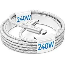 Lisen 240W 6.6ft USB-C to USB-C Cable