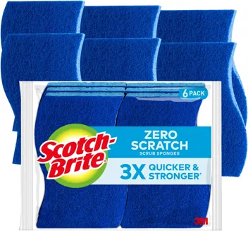 Brite Zero Scratch Scrub Sponges (6-Count)