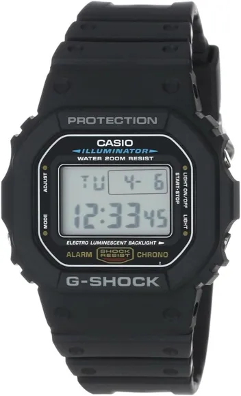 G-Shock 45mm Analog Digital Black Resin Strap Watch