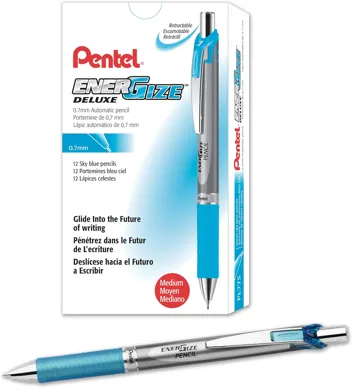 EnerGize Mechanical Pencil (0.7mm) Black Accents, Box of 12 (PL77A)