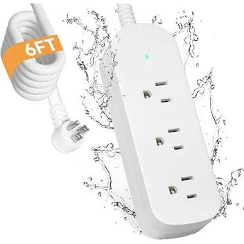 Cakinkon 3-Outlet 2700J Outdoor Surge Protector (FCC UL Listed) with 6ft Cord