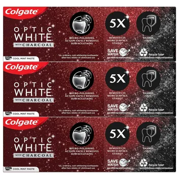 4.2-Oz Optic White Charcoal Toothpaste w/ Fluoride (Cool Mint)