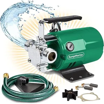 SumpMarine Water Transfer Pump with 6ft Water Hose Kit