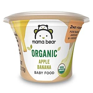 Mama Bear Organic Apple Banana Baby Food-3.98 oz. Tub-Pack of 12