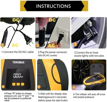 Teromas ‎TMS-3015 Tire Inflator Air Compressor